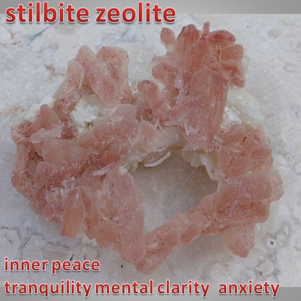 Stilbite Zeolite crystal mineral specimen 03